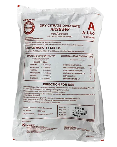 Nicitrate - Dry citrate dialysate - Part A