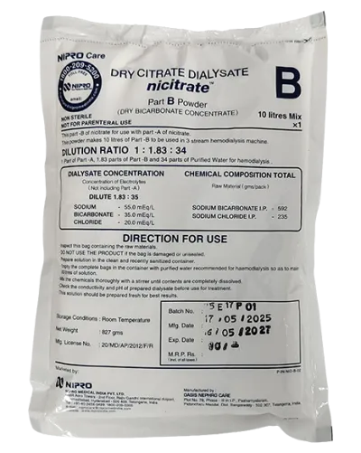 Nicitrate - Dry citrate dialysate - Part B
